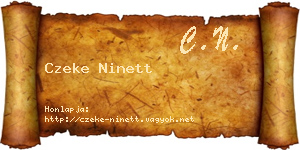 Czeke Ninett névjegykártya
